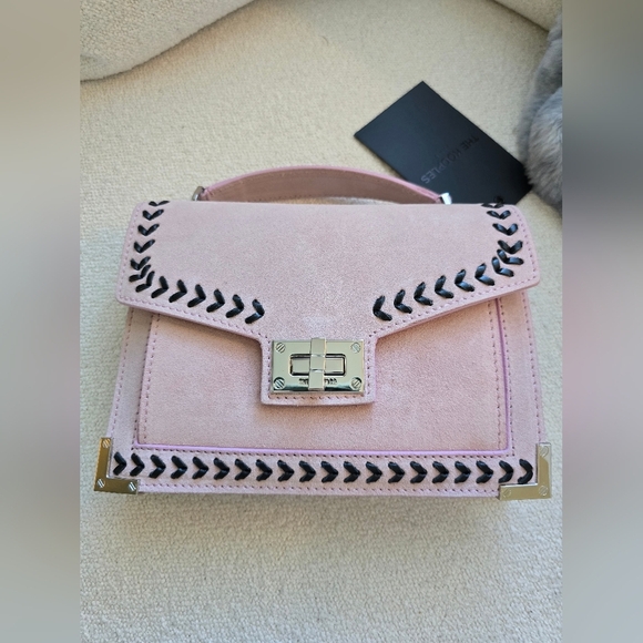 NWT! The Kooples, Small Emily Bag in Pink Suede, MSRP $445 - Picture 10 of 14